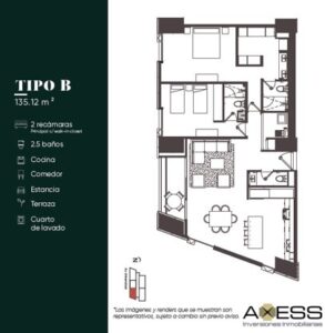 Departamentos en venta, Modelo B, Vía del Bosque; Guadalajara, Jalisco